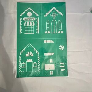 Chalk Couture Gingerbread House Stencil Transfer New 12 x 18